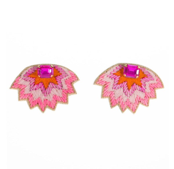 Soho Studs in Pink and Orange