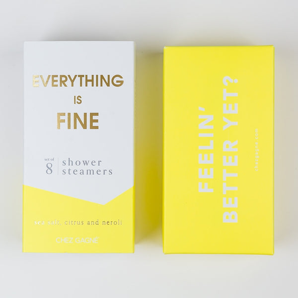 front cover and back cover of the shower steamer box 