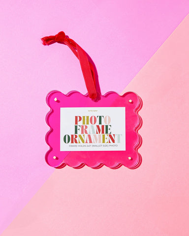 Hot Pink Photo Gift Tag | Ornament
