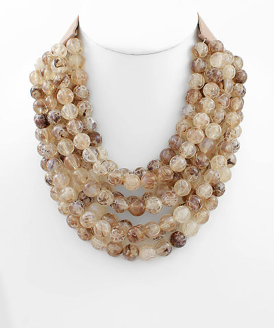 Multi-layered Chunky Necklace - Fawn