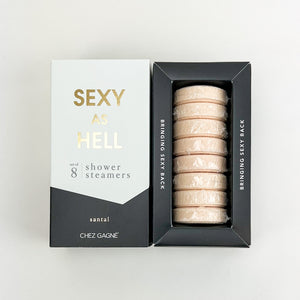 box of sexy as hell shower steamer. 