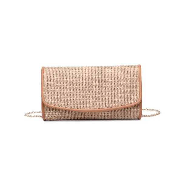 Woven Tan Clutch