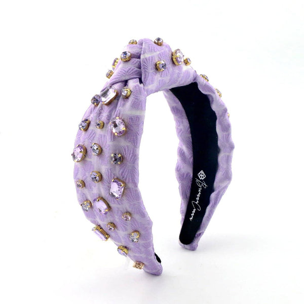 Lavender Textured Headband with Crystal