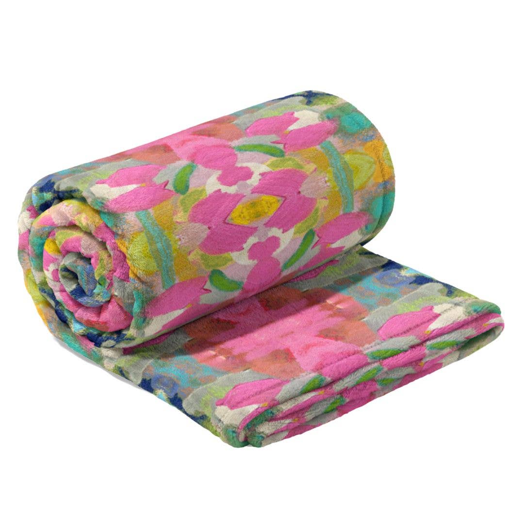 Laura Park - Pink Paradise Fleece Blanket