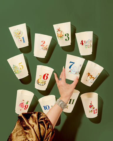 12 Days of Christmas Frosted Cups