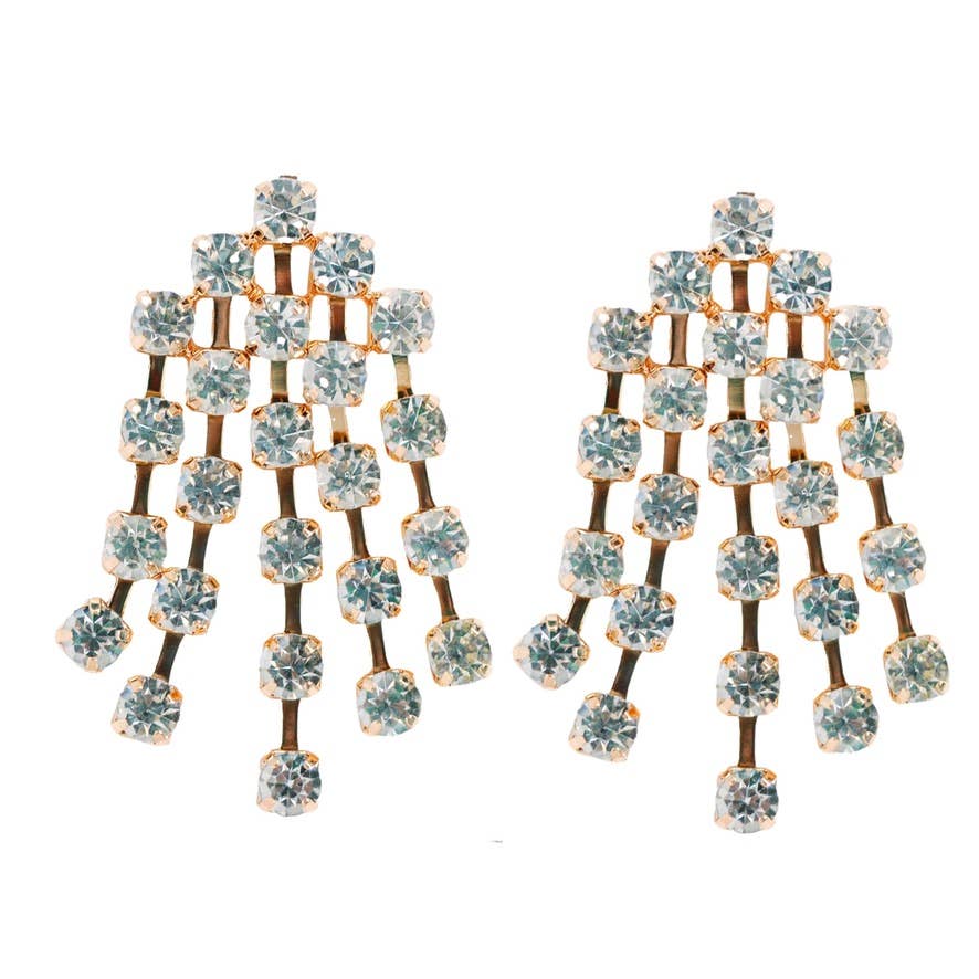 White Rhinestone Tassels