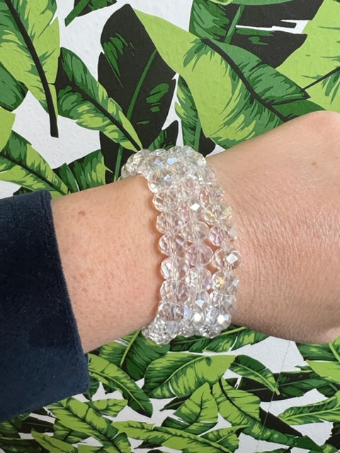 Clear Beaded Bracelet