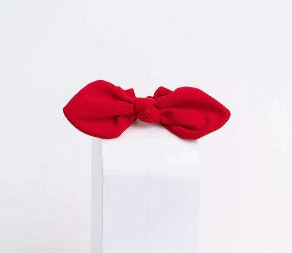 Red Neoprene Bow Scrunchie