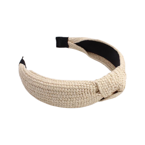 Raffia Headband - Sand