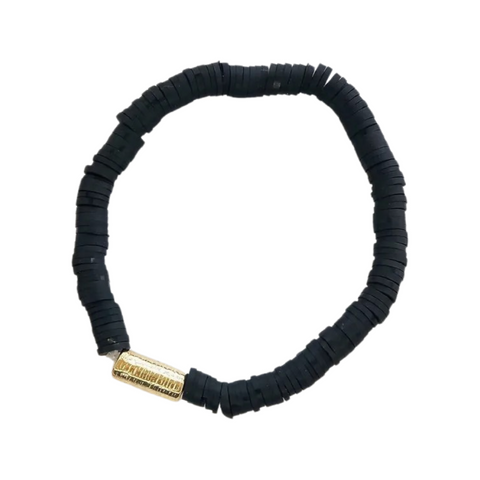 Black Heishi Bead Bracelet