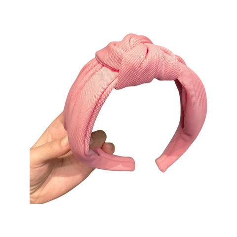 Pink Top Knot Headband