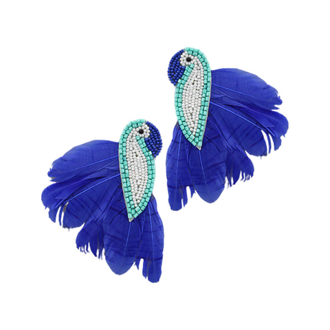 Blue Feather Tropical Birds