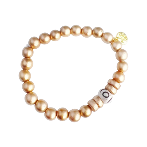 Skinny Metallic Gold Stacking Bracelet